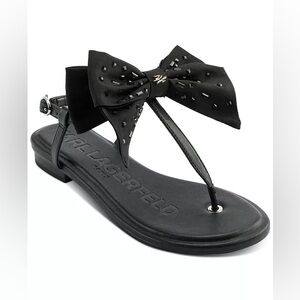 KARL LAGERFELD PARIS
Women's Cristi Bow Flat Sandals